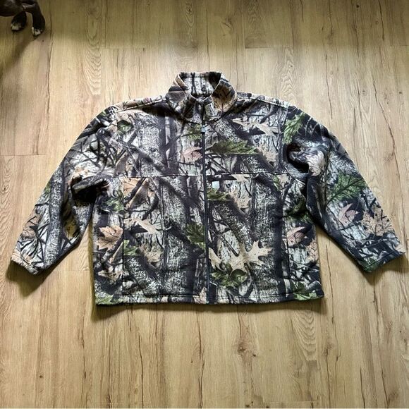 Vintage Big Bill Fleece Camo Jacket // full zip camouflage funnel neck - Picture 1 of 7